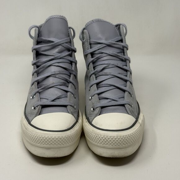 Converse All Star Chuck Lift Platform High Shoes Womens 9 Blue Gray Suede Retro - Picture 8 of 16